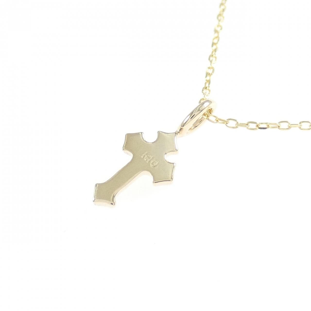 K10YG クロス ネックレス