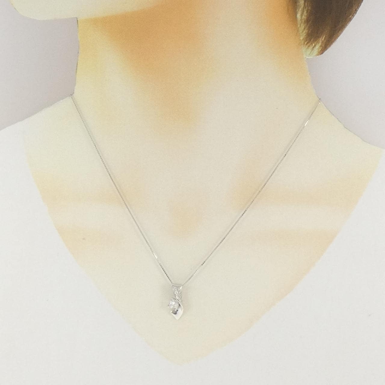 K18WG ダイヤモンド ネックレス 0.317CT