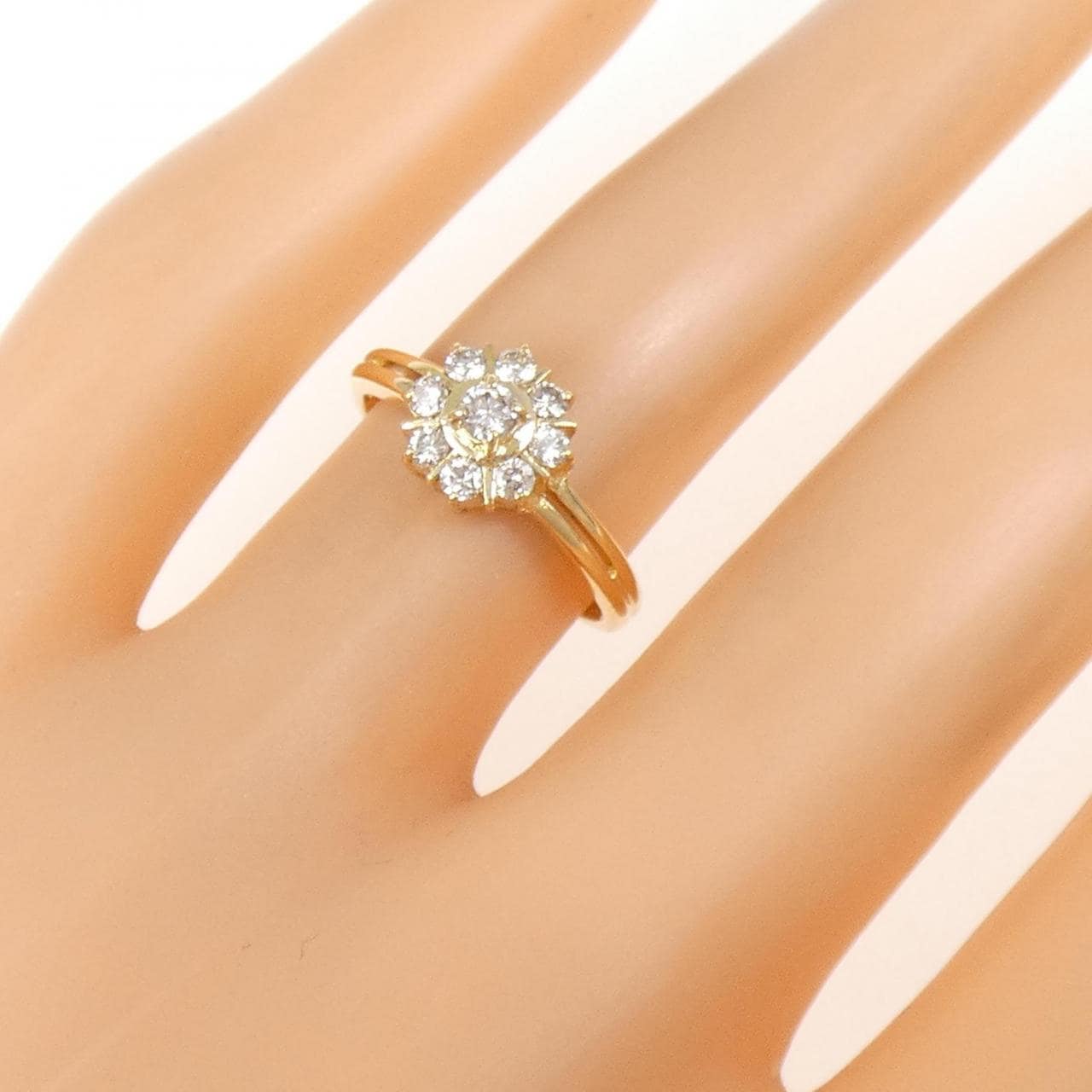 K18YG ダイヤモンド リング 0.30CT