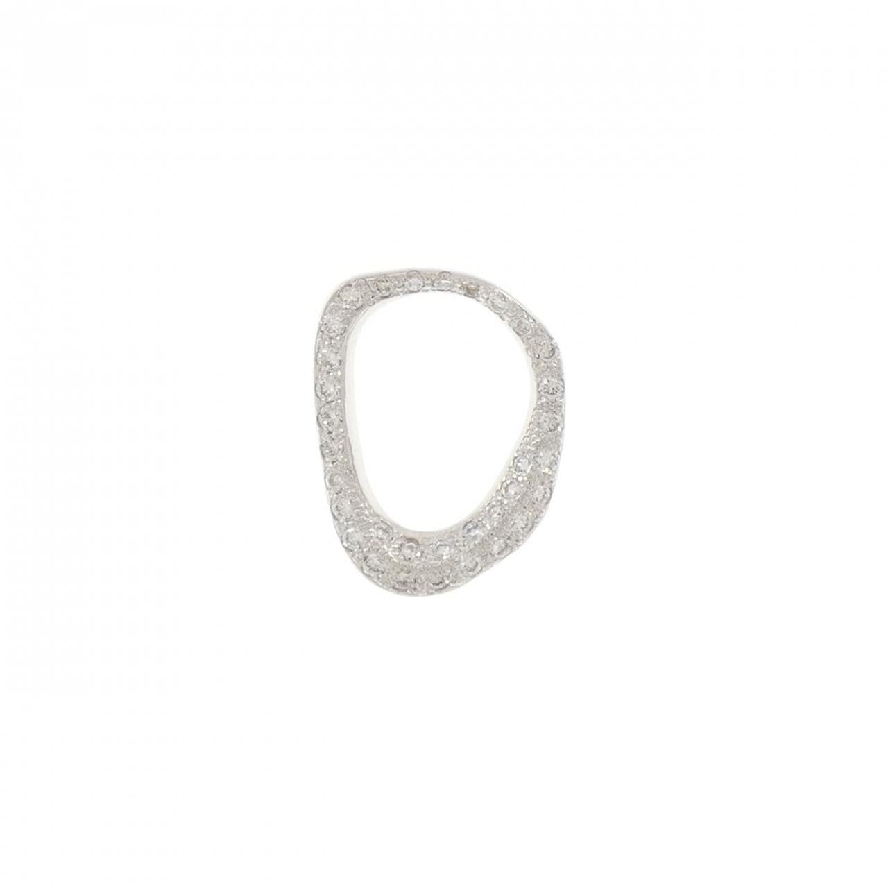 ヨン 合成ダイヤモンド ピアス 0.40CT 片耳