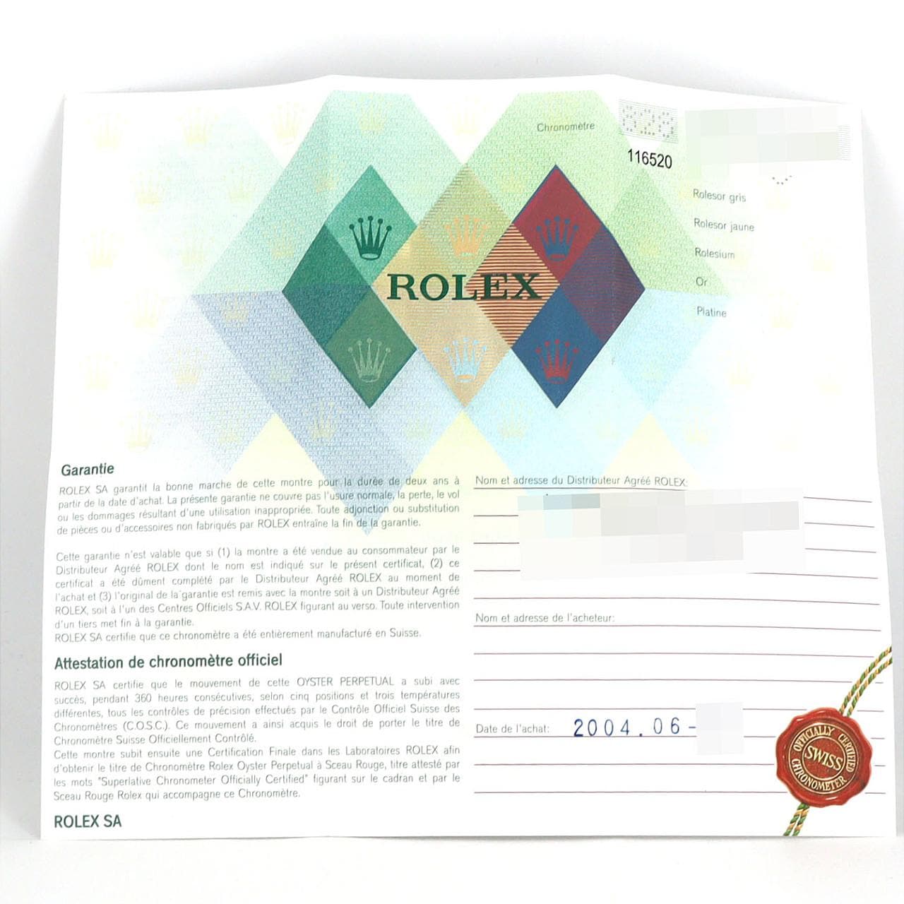 ロレックス デイトナ 116520. SS 自動巻 F番