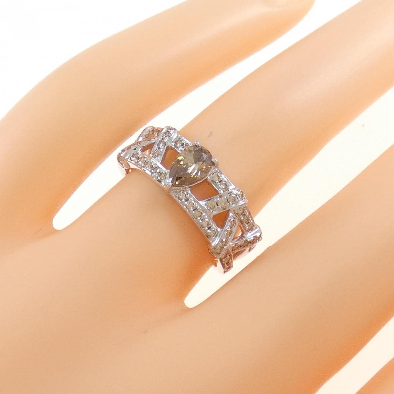 K18WG ダイヤモンド リング 0.35CT