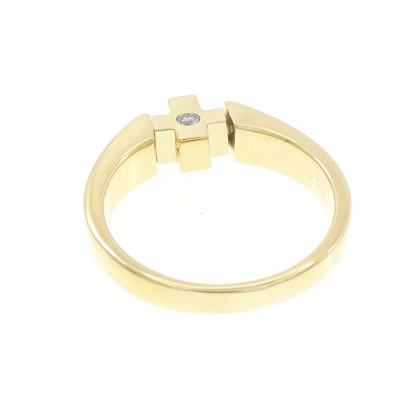 K18YG クロス ダイヤモンド リング 0.10CT