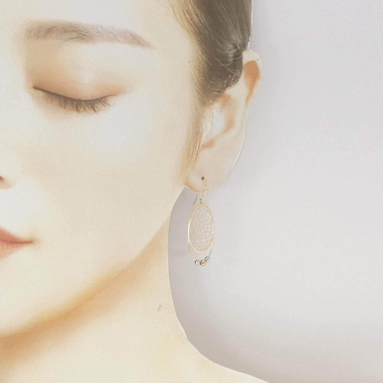 K18スリーカラー ピアス