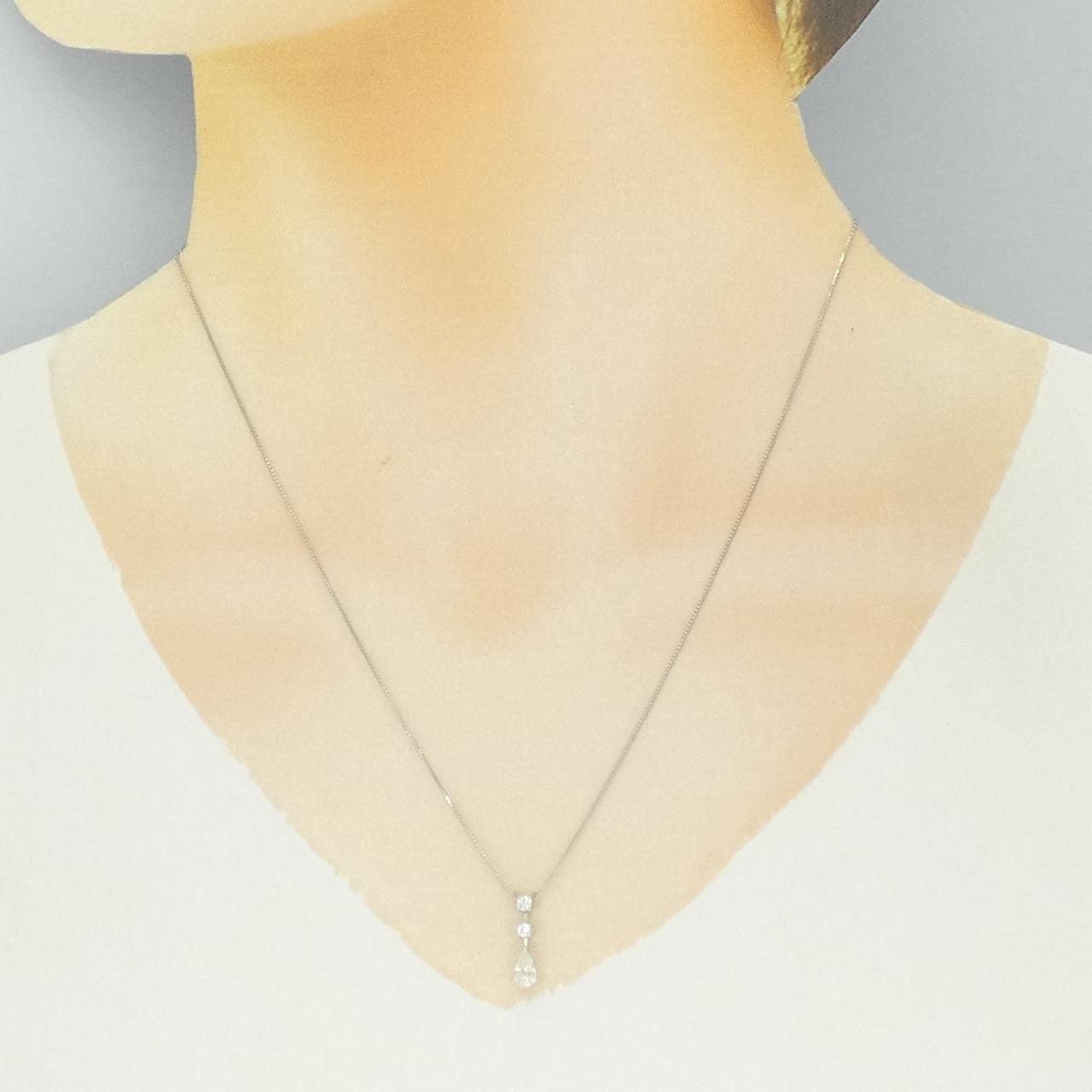 PT900/PT850 ダイヤモンド ネックレス 0.22CT