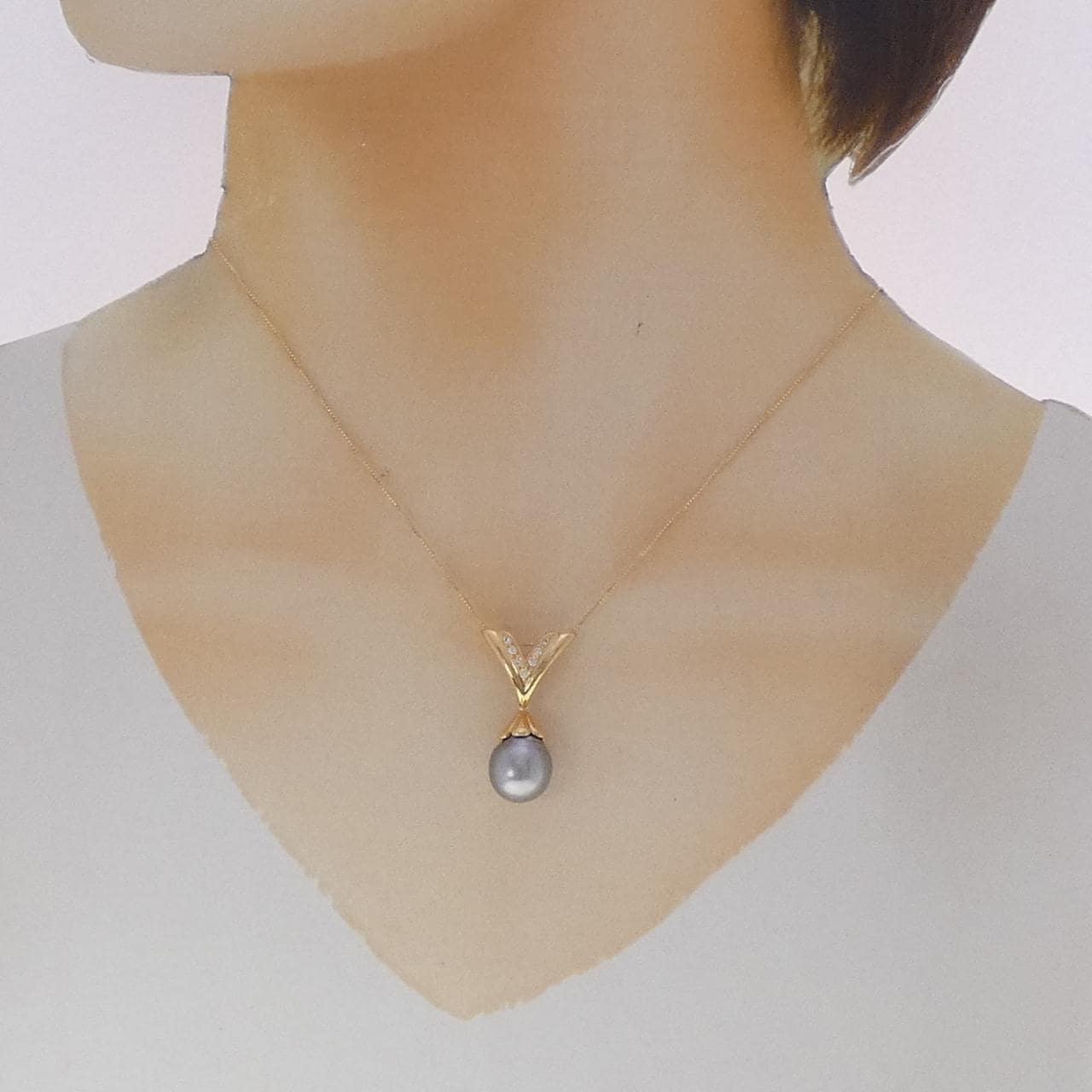 タサキ 黒蝶パール ネックレス 10.3mm
