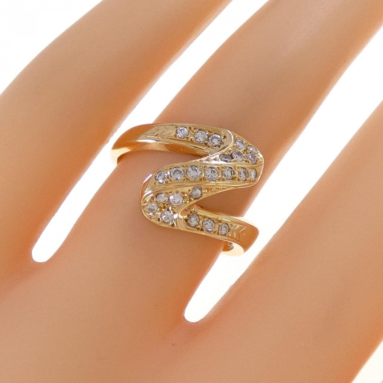 K18YG ダイヤモンド リング 0.24CT