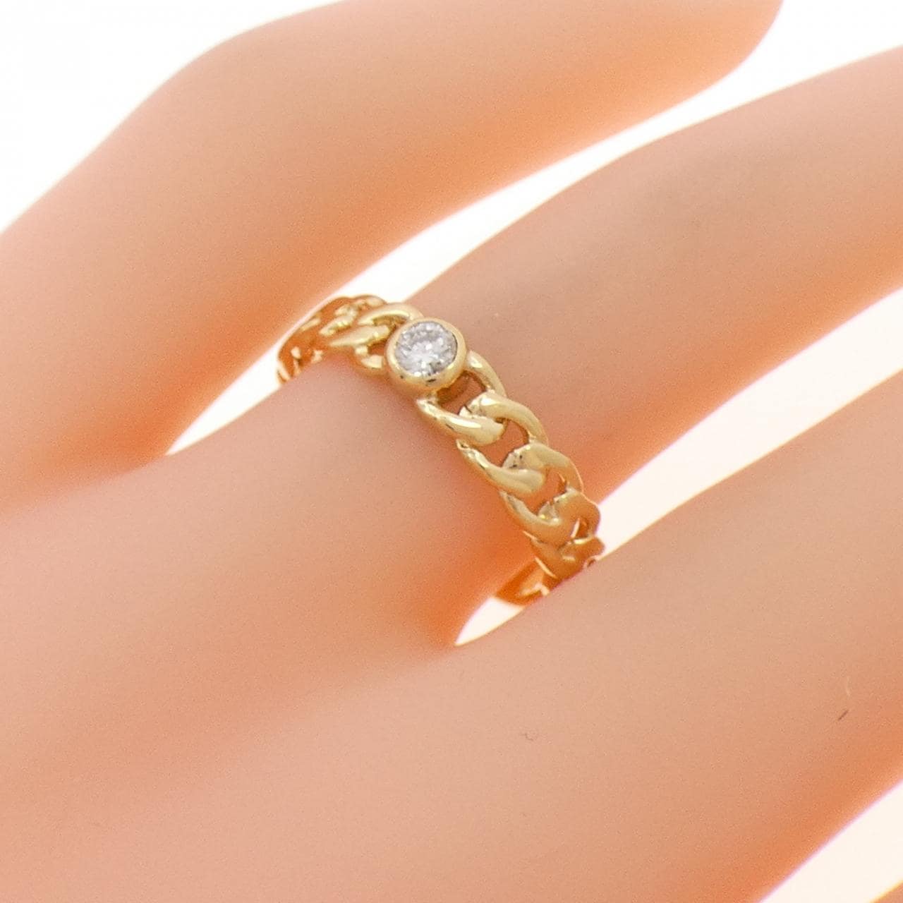 K18YG ダイヤモンド リング 0.11CT