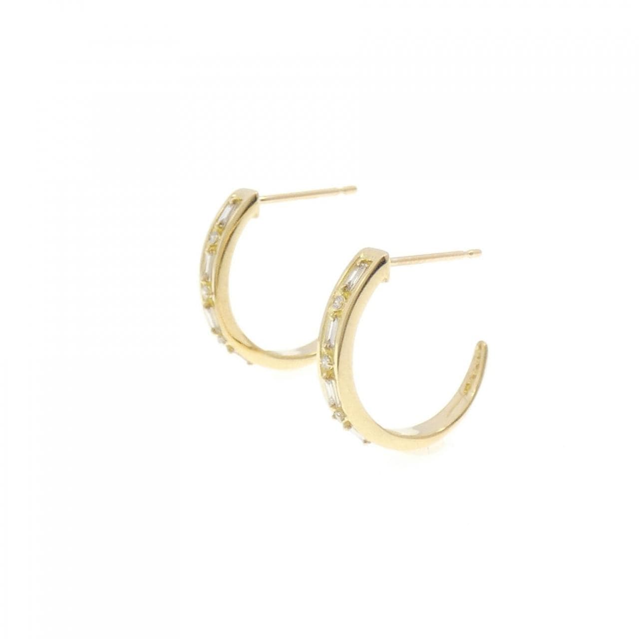 【新品】K18YG ダイヤモンド ピアス 0.16CT