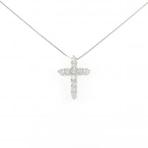 PT900/PT850 クロス ダイヤモンド ネックレス 0.62CT