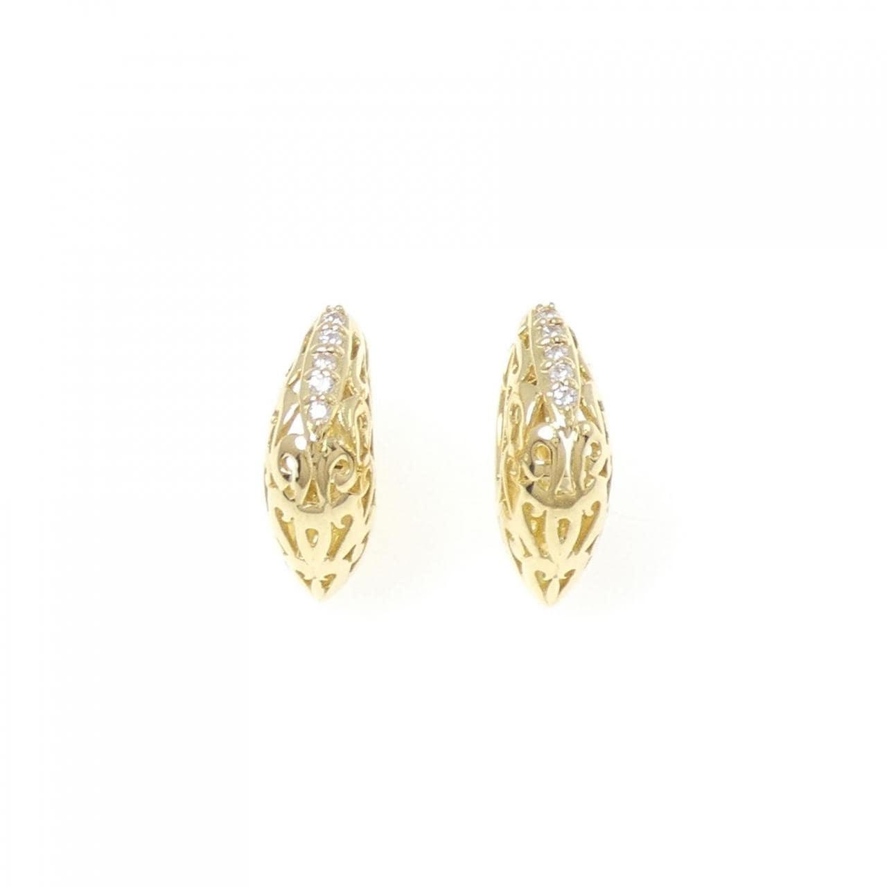 K18YG ダイヤモンド ピアス 0.12CT
