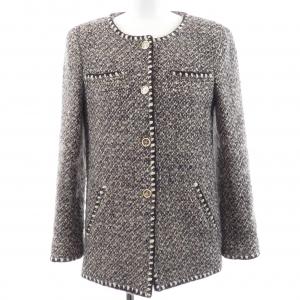 【ヴィンテージ】シャネル CHANEL P18345V10547 01A ノーカラージャケット