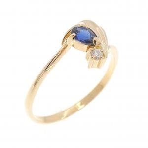 K18YG サファイヤ リング 0.19CT