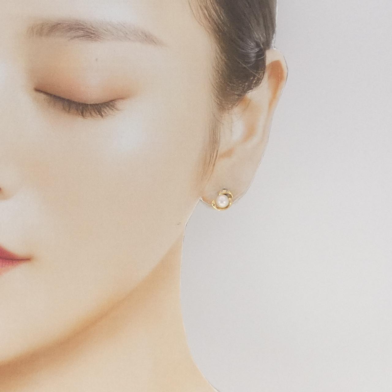 K18YG アコヤパール ピアス 5.1mm