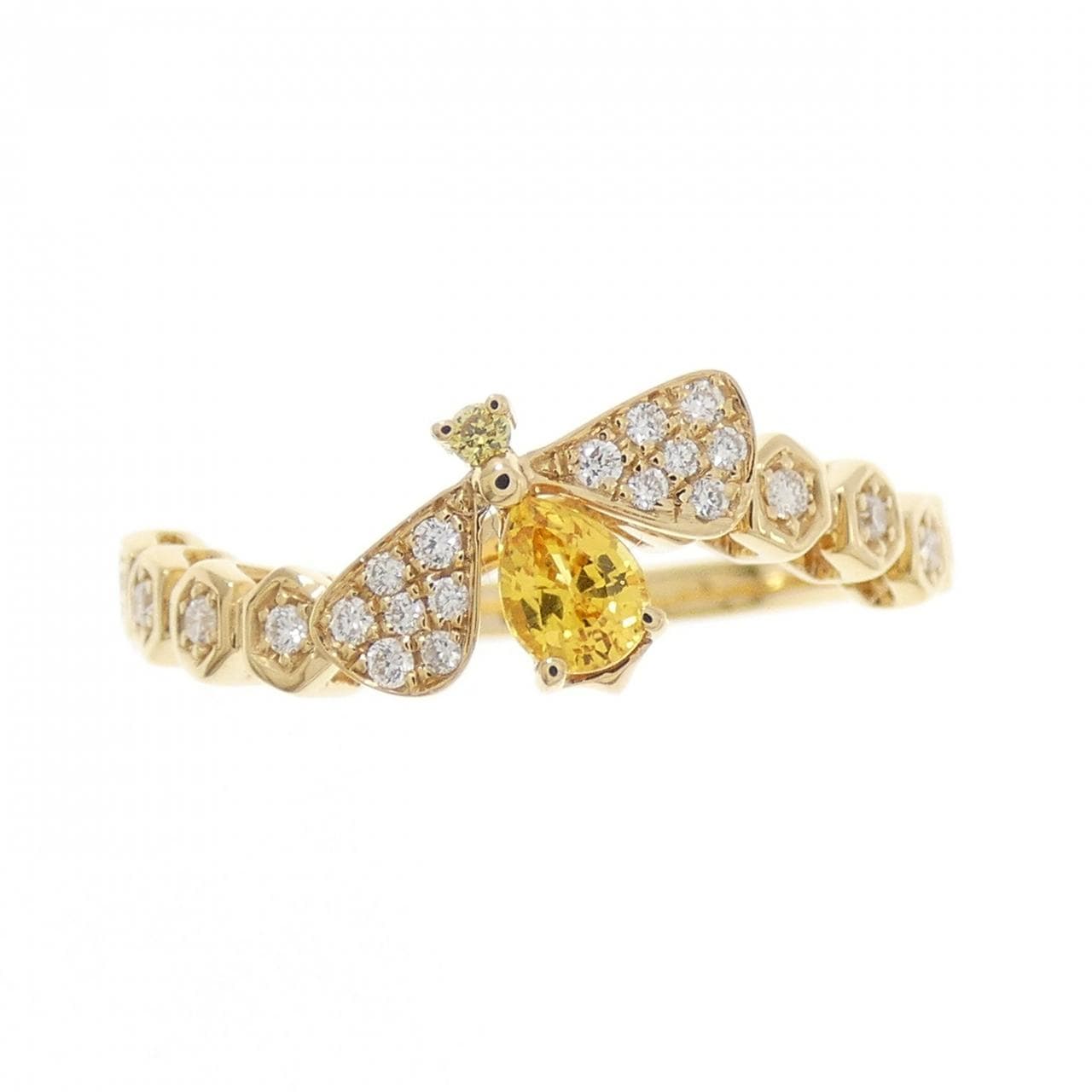 750YG サファイヤ リング 0.22CT