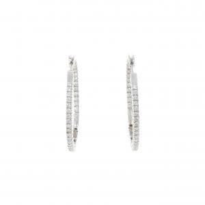 K18WG ダイヤモンド ピアス 1.00CT