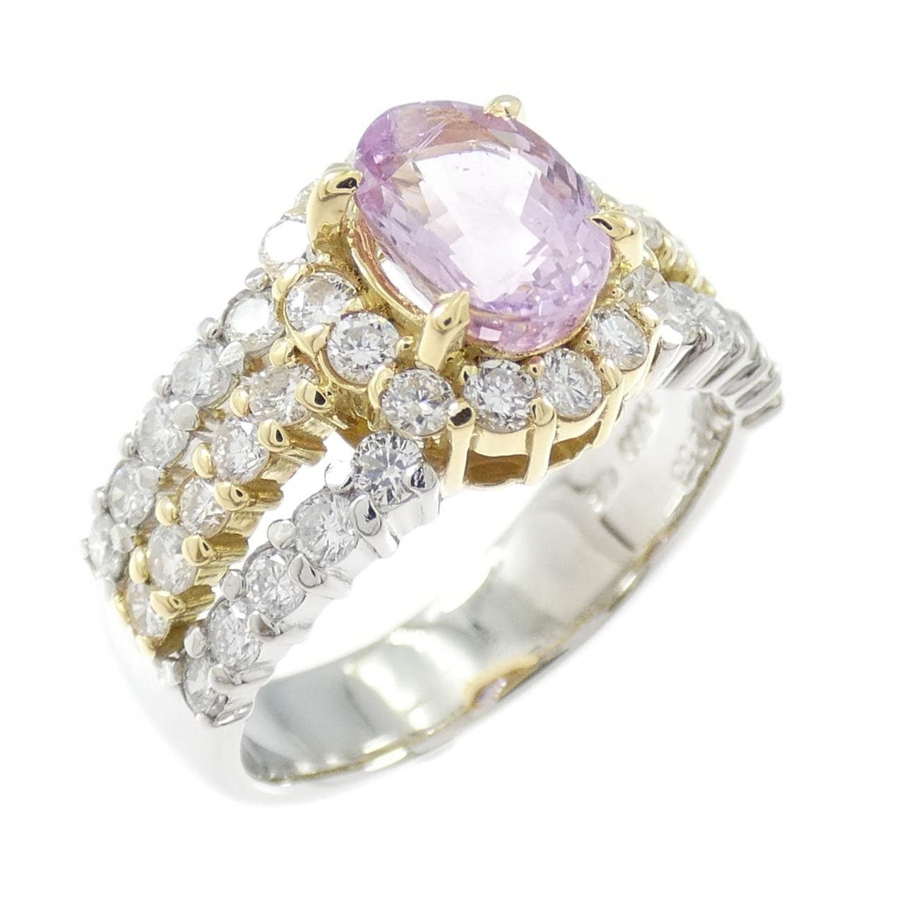 PT900/K18YG サファイヤ リング 1.453CT