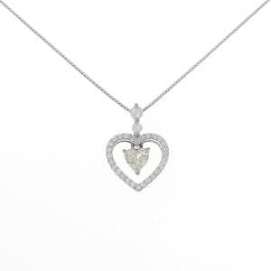 PT900/PT850 ハート ダイヤモンド ネックレス 0.243CT