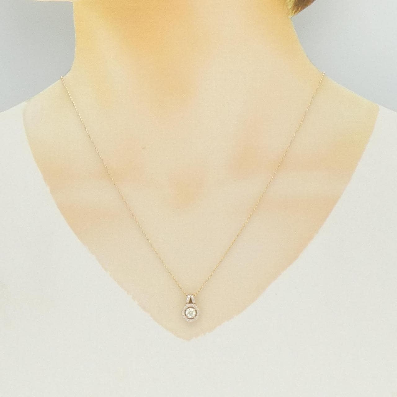 K18PG ダイヤモンド ネックレス 0.353CT