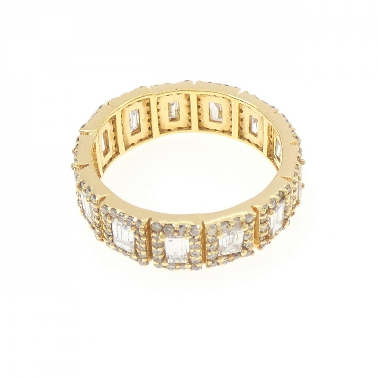 【新品】K18YG フルエタニティ ダイヤモンド リング 1.37CT