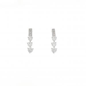 K18WG ダイヤモンド ピアス 0.64CT