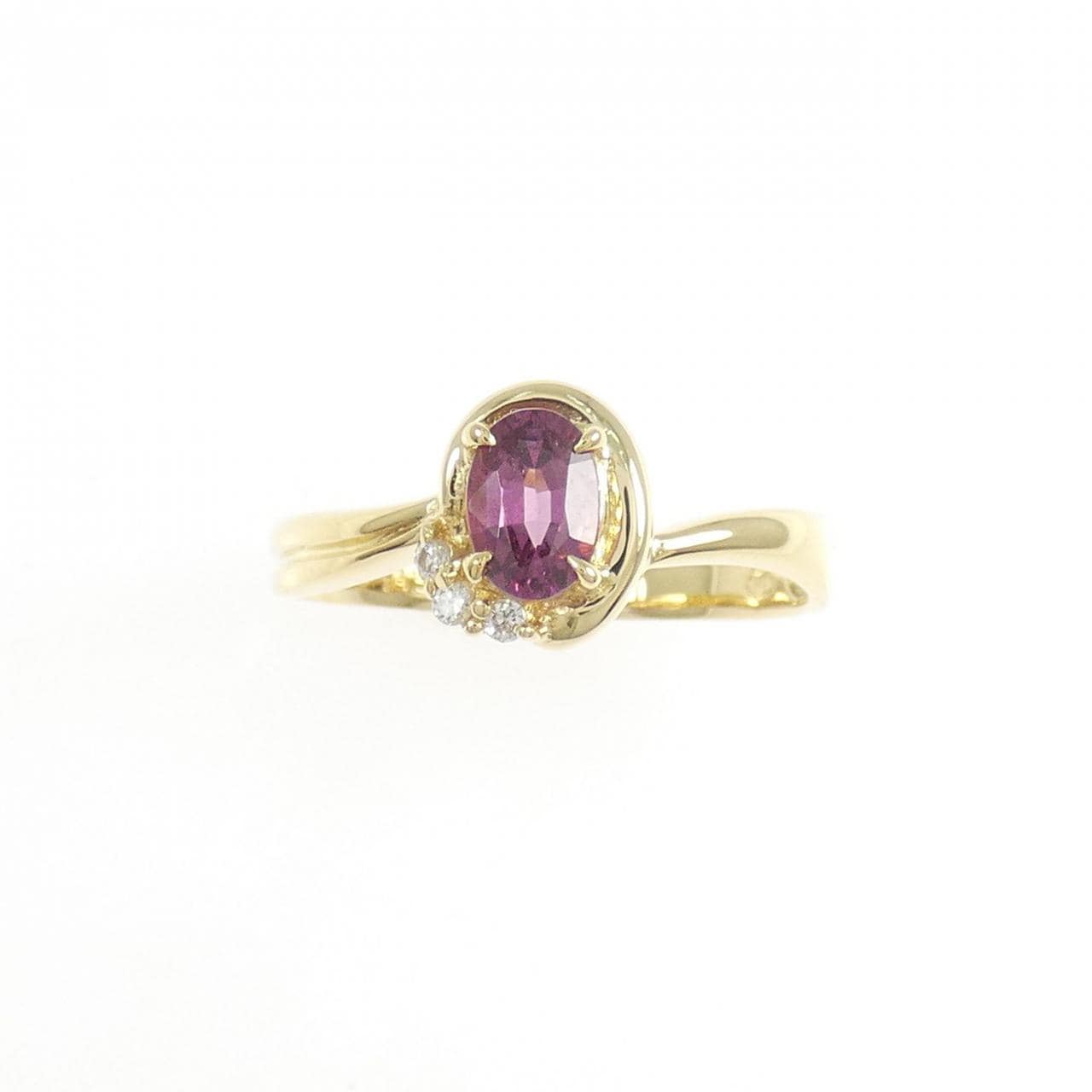 K18YG Garnet Ring 0.52CT