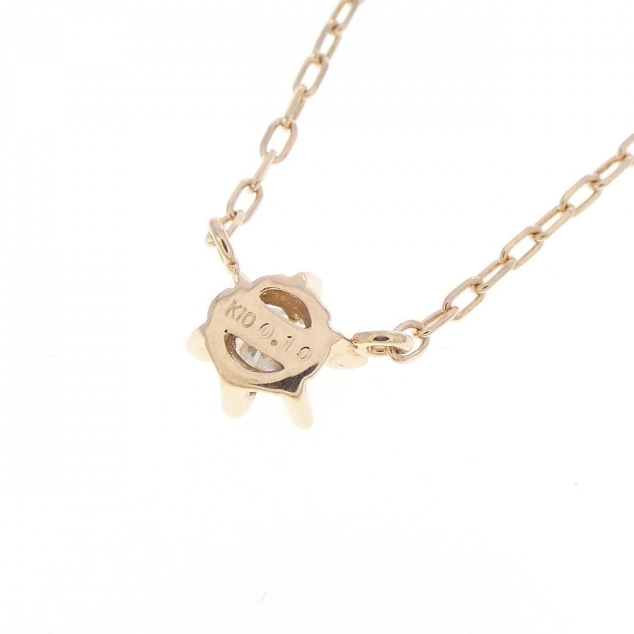 K10PG ダイヤモンド ネックレス 0.10CT