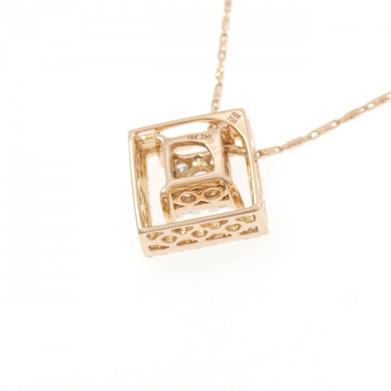 750PG 2WAY ダイヤモンド ネックレス 0.55CT