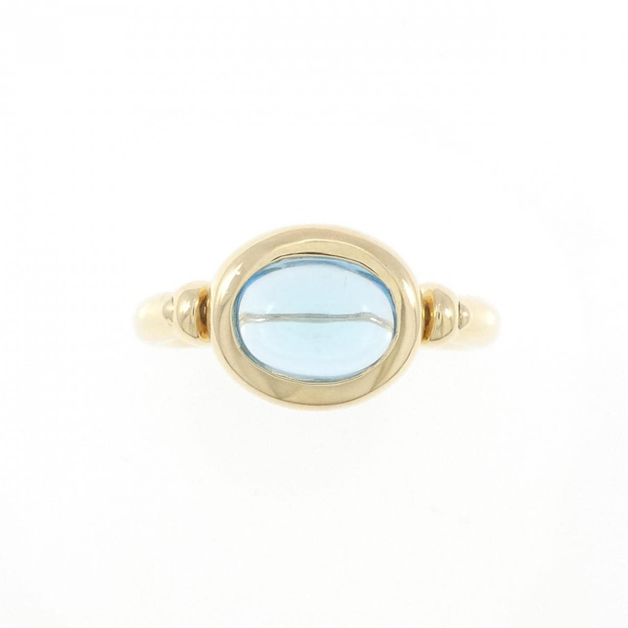 K18YG blue Topaz ring