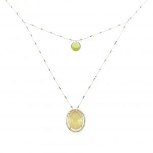 K18YG カラーストーン ネックレス