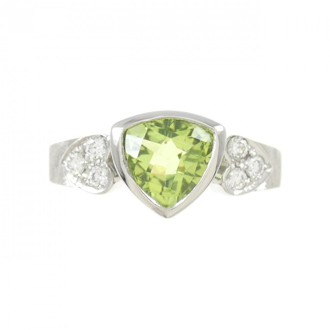 PT Heart Peridot Ring 1.33CT