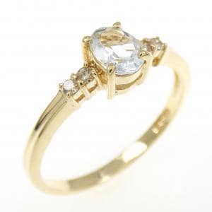 K18YG アクアマリン リング