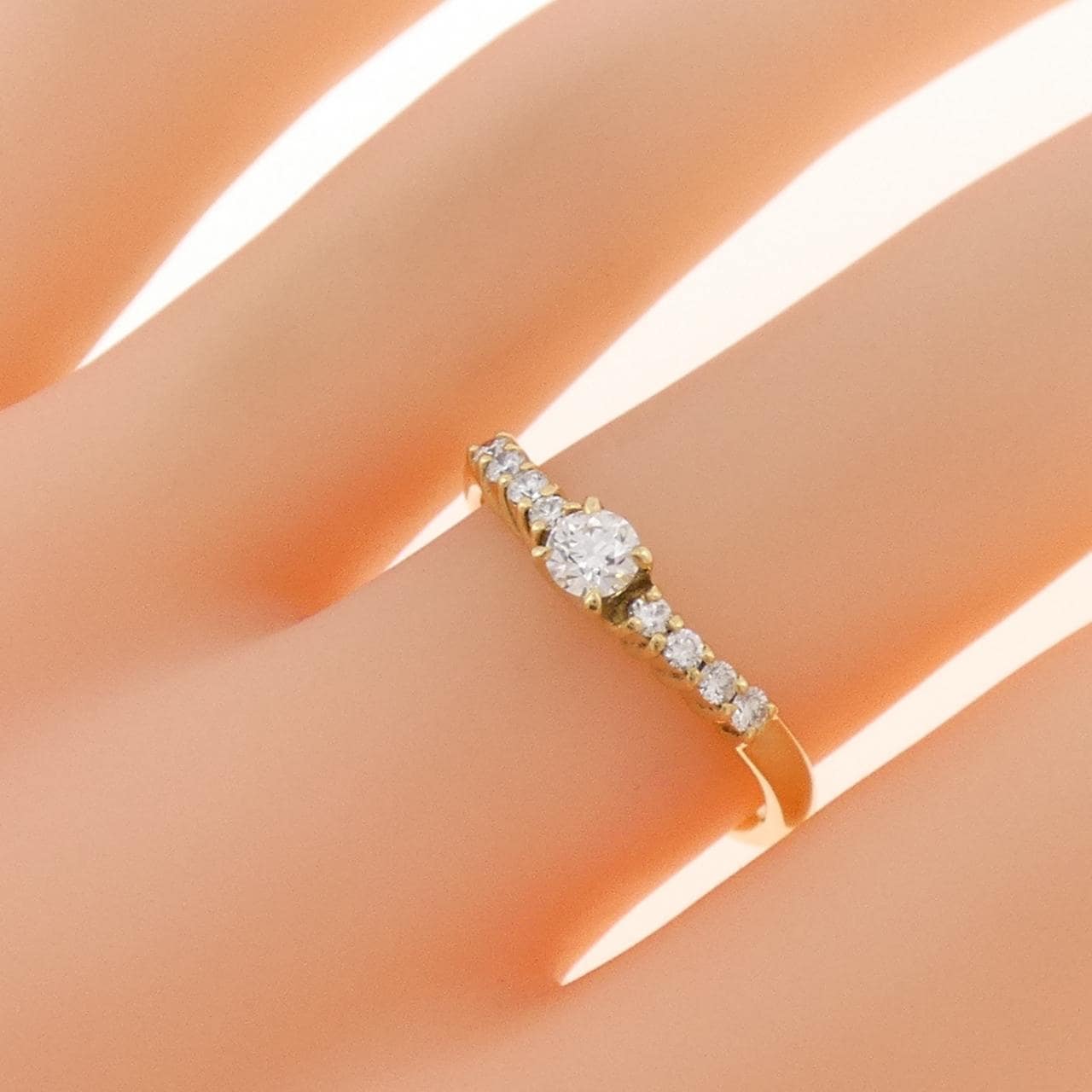 K18YG ダイヤモンド リング 0.176CT