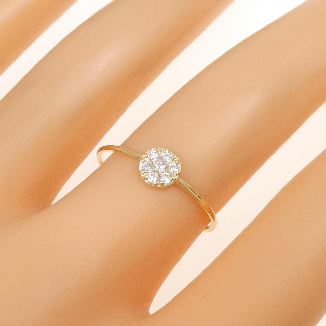 【リメイク】K18YG ダイヤモンド リング 0.10CT