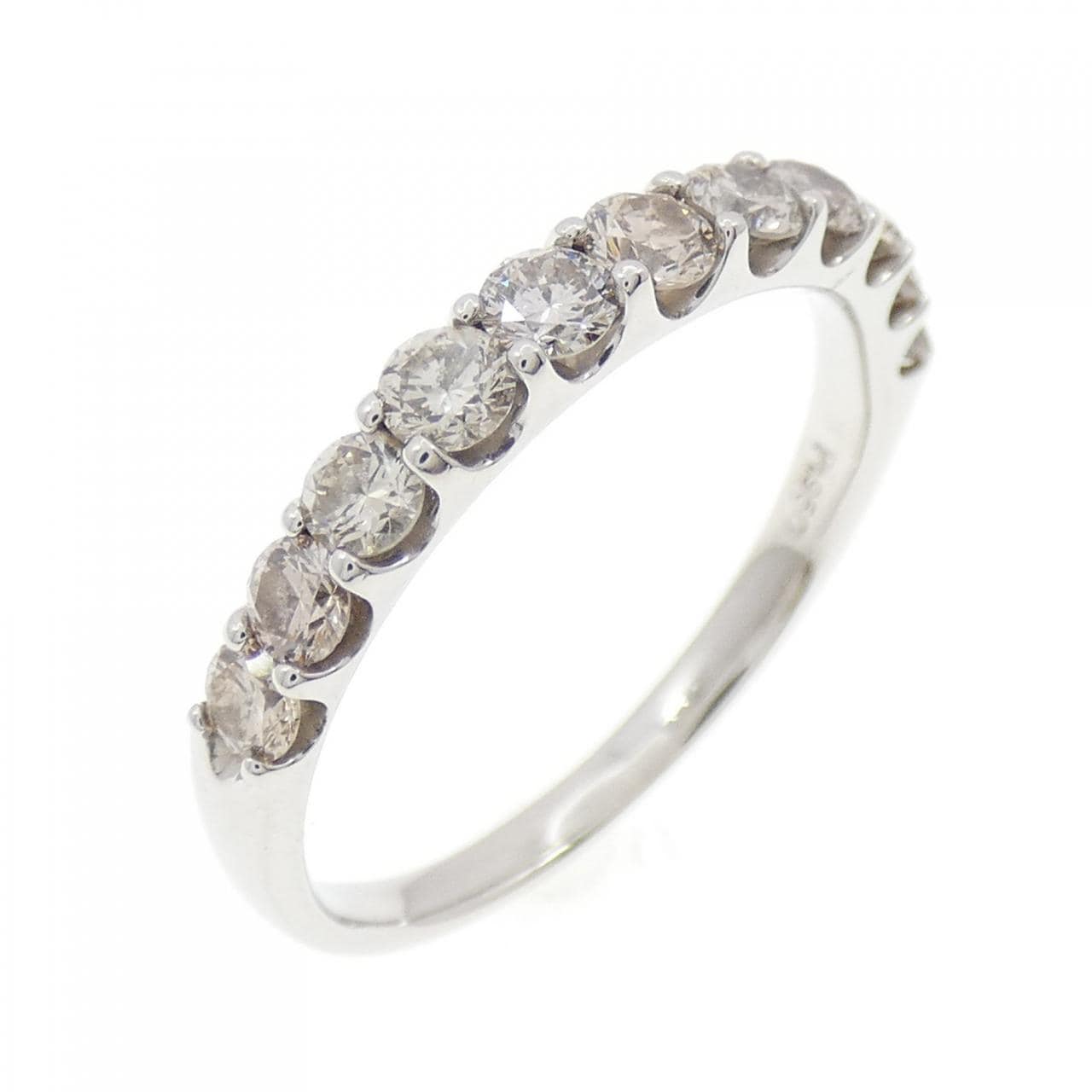 PT950 ハーフエタニティ ダイヤモンド リング 1.00CT