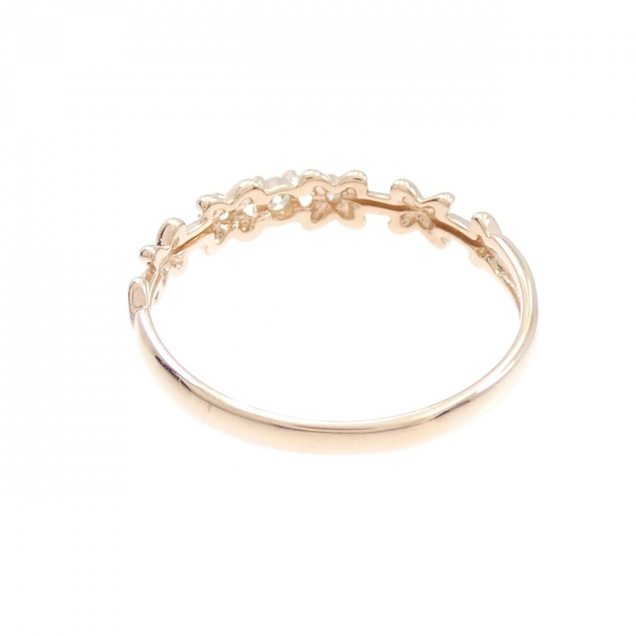 K10PG フラワー ダイヤモンド リング