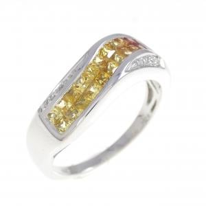K18WG サファイヤ リング 0.70CT