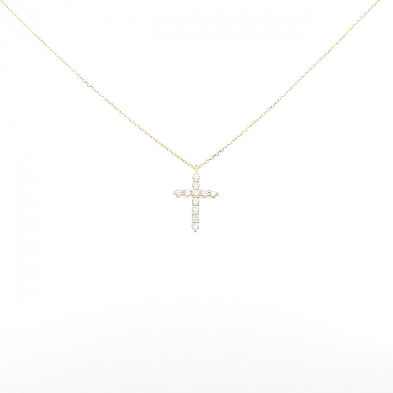 ヴァンドーム ダイヤモンド クロス ネックレス 0.20CT