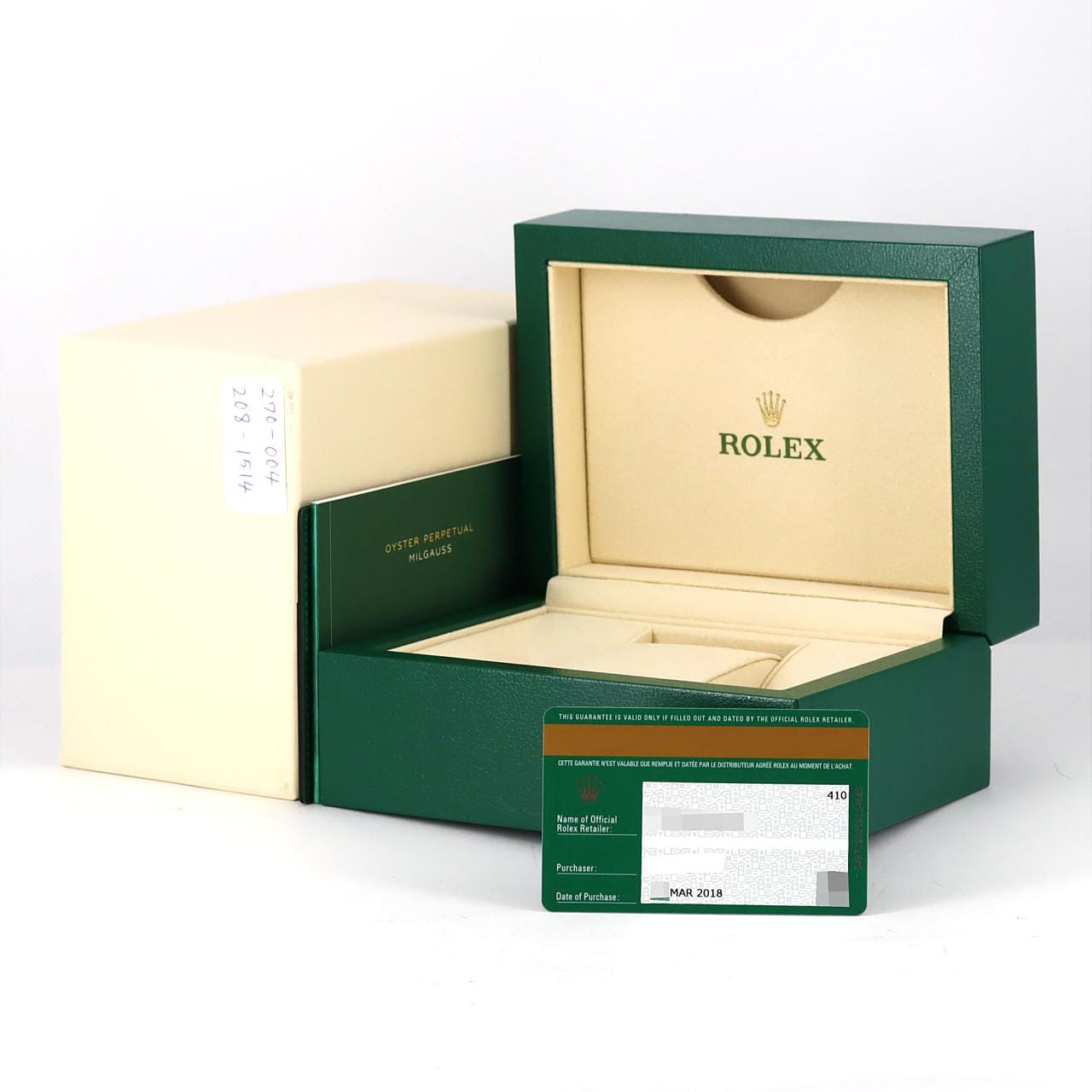 ロレックス ミルガウス 116400GV SS 自動巻 ランダム番