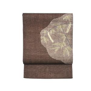 夏袋帯　紬透かしすくい織