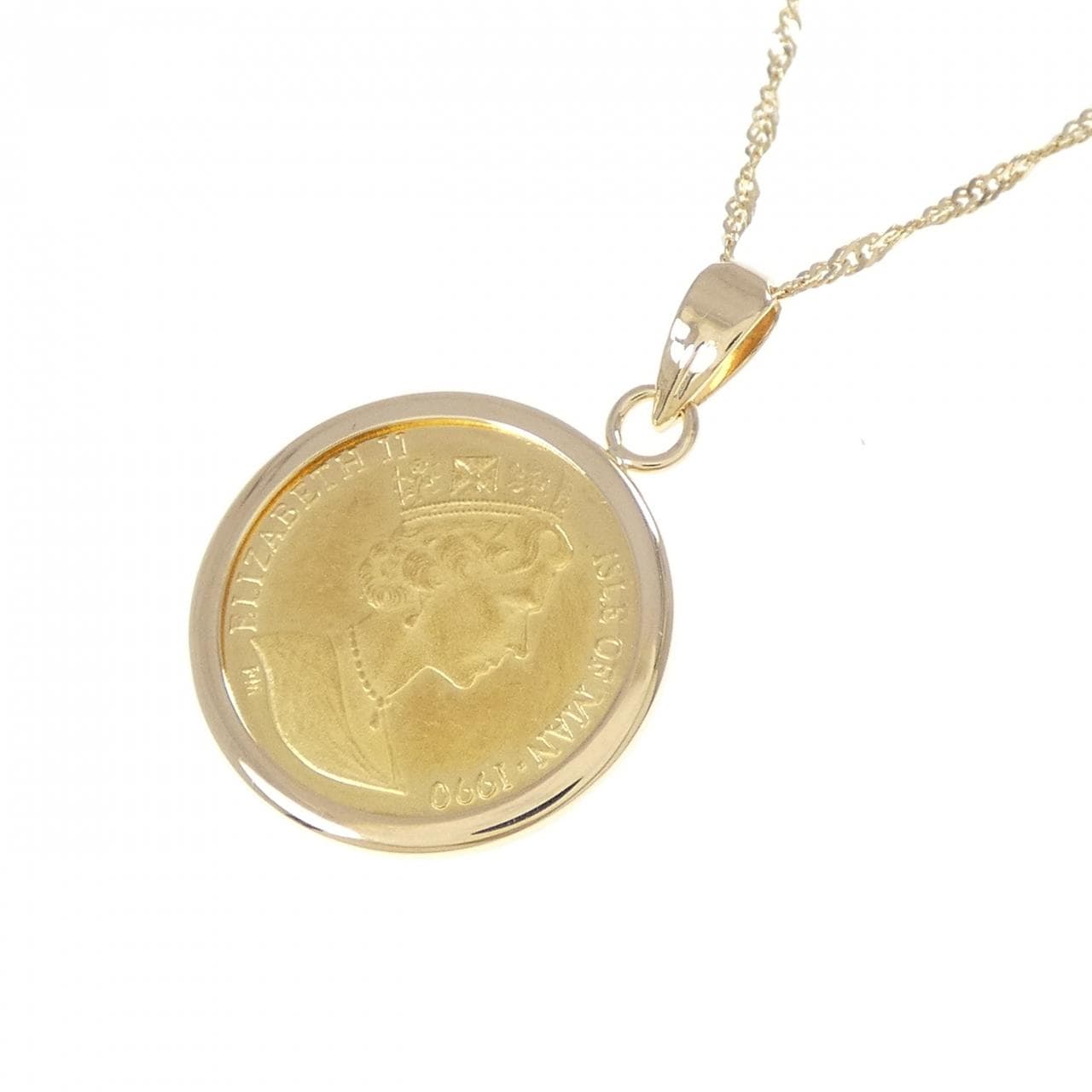 K18YG(枠)/750YG コイン ネックレス