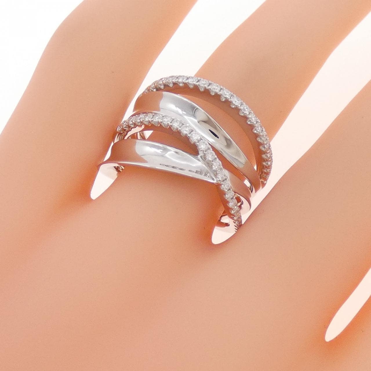 750WG ダイヤモンド リング 0.39CT