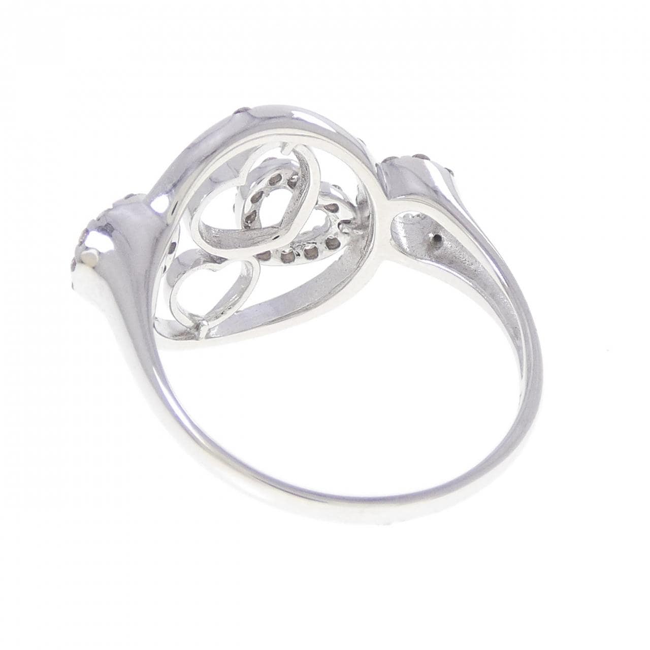 K18WG ハート ダイヤモンド リング 0.27CT