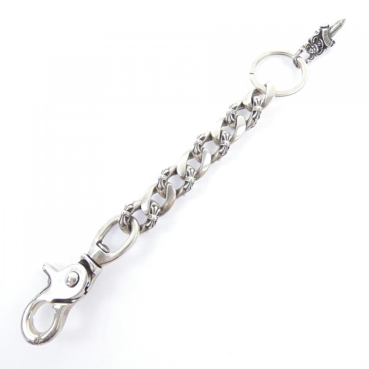 クロムハーツ CHROME HEARTS CLIP CHAIN FANCY ＃5 DAGGER 8LINKS SWVL 2357 304 5000 9100 KEY HOLDER
