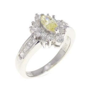PT ダイヤモンド リング 0.288CT FY SI2 マーキスカット