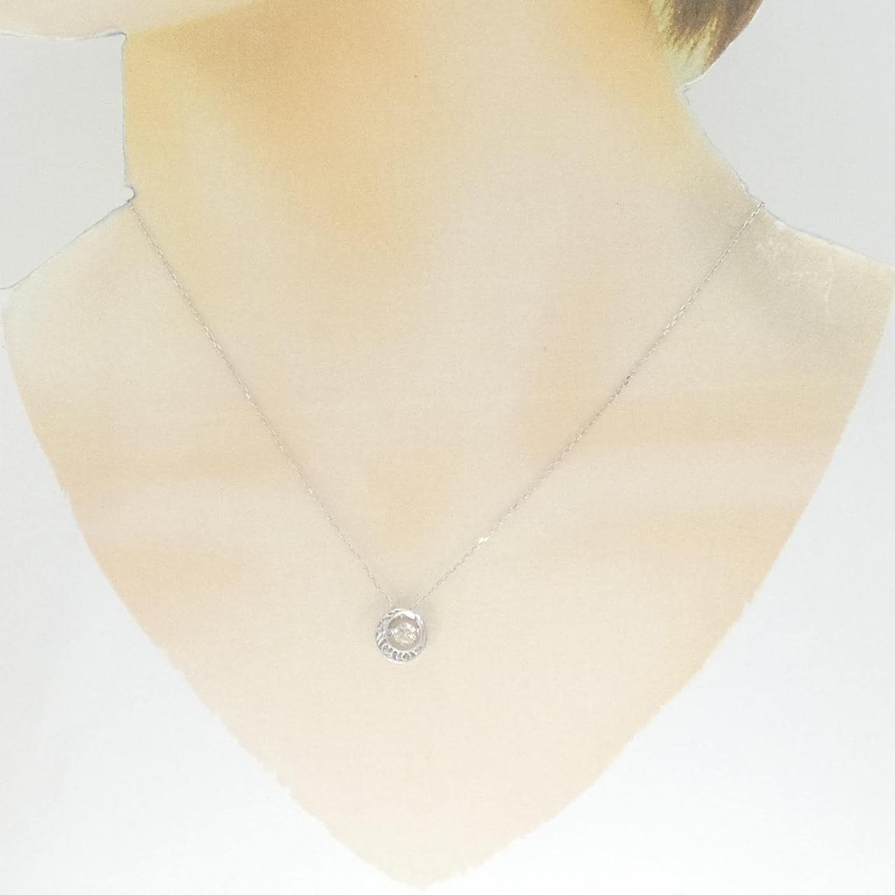 K18WG ダイヤモンド ネックレス 0.22CT