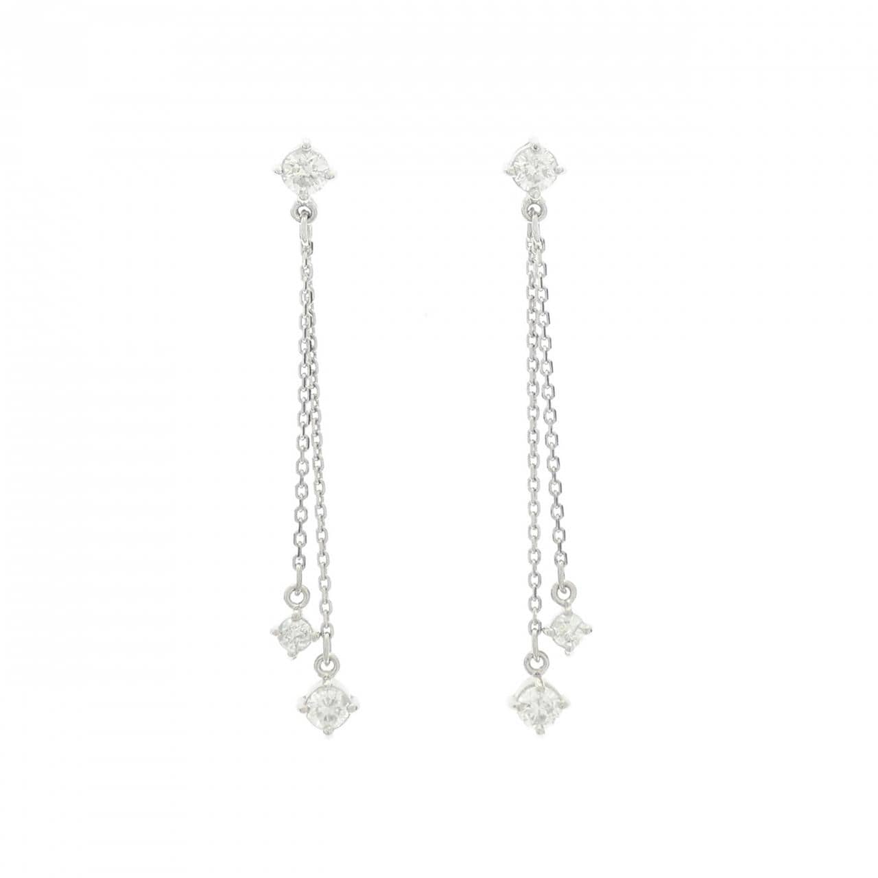 PT900钻石耳环 0.50 克拉