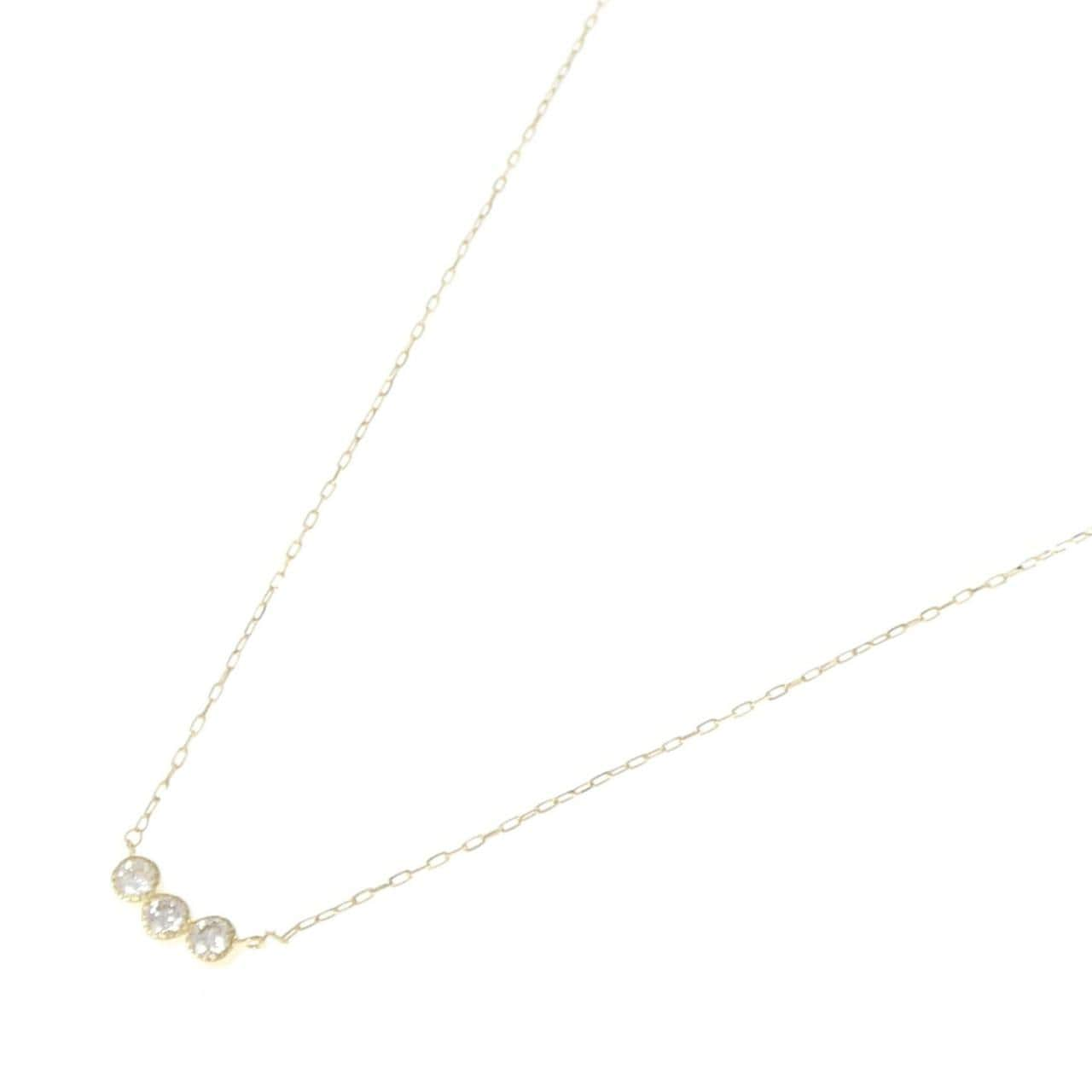 [BRAND NEW] K18YG Diamond necklace 0.10CT