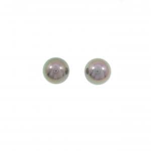 K14WG 黒蝶パール ピアス 9.5mm