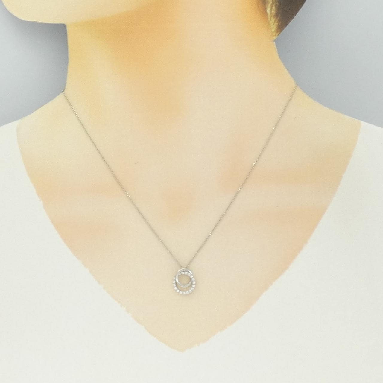 ヴァンドーム ダイヤモンド ネックレス 0.13CT